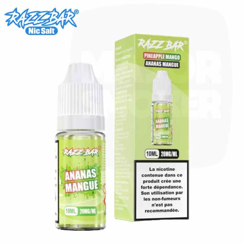 E-liquide Razz Bar Ananas Mangue 10 ml Nic Salt