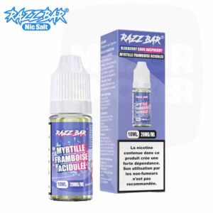 E-liquide Razz Bar Myrtille Framboise Acidulée 10 ml Nic Salt