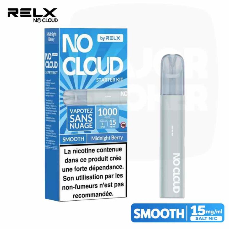 Kit Découverte RELX No Cloud Smooth Midnight Berry | 15mg