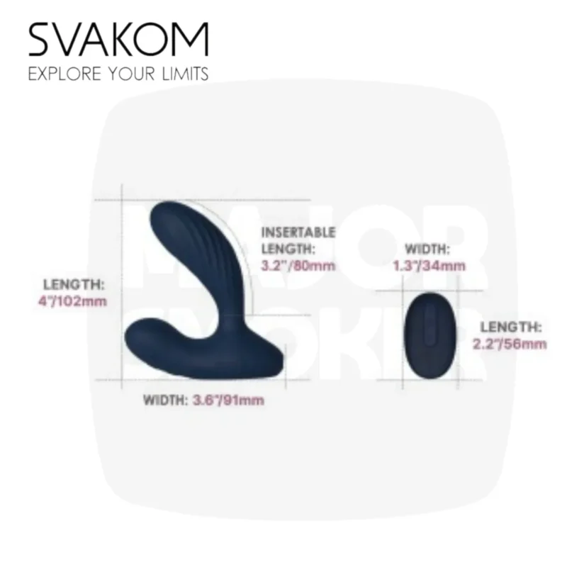 Vick Neo 2 SVAKOM, stimulateur de prostate avec son emballage et sa télécommande