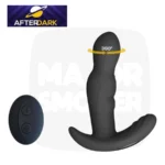 Stimulateur de prostate Ivan AFTERDARK, silicone noir, bouton de commande intégré