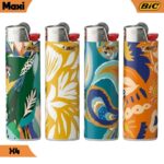 Lot de 4 briquets BIC Maxi collection Sarong aux motifs floraux et tropicaux