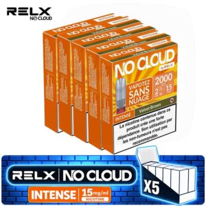 Pack 5 Boîtes RELX No Cloud Intense Velvet Brown Classic | 15mg