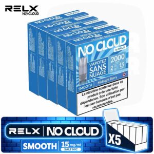 Pack 5 Boîtes Recharges RELX No Cloud Smooth Midnight Berry | 15mg