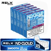 Pack 5 Boîtes Recharges RELX No Cloud Smooth Red Berry | 15mg