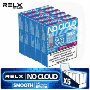 Pack 5 Boîtes Recharges RELX No Cloud Smooth Red Berry | 15mg