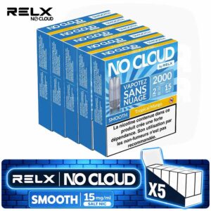 Pack 5 Boîtes Recharges RELX No Cloud Smooth Tropical Mango | 15mg