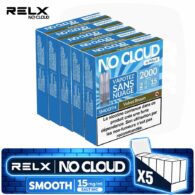 Pack 5 Boîtes Recharges RELX No Cloud Smooth Velvet Brown | 15mg