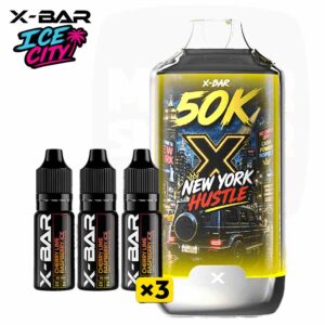 Kit X-Bar 50K Ice City New York Hustle Cherry Lime Raspberry Ice