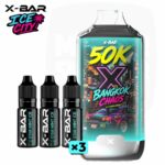 Kit X-Bar 50K Ice City Bangkok Chaos Star Mint Ice avec 3 recharges
