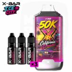 Kit X-Bar 50K Ice City California Dreams Watermelon Raspberry Ice
