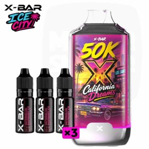 Kit X-Bar 50K Ice City California Dreams Watermelon Raspberry Ice