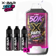 Kit X-Bar 50K Ice City Paris Night Blueberry Raspberry Ice