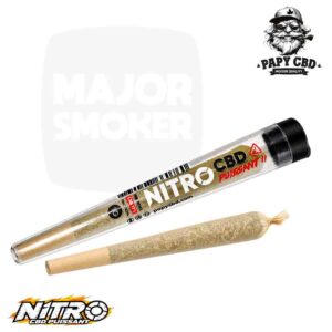Cône préroulé CBD Nitro Papy CBD avec tube transparent de protection