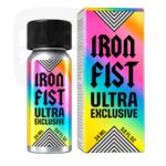 Flacon aluminium Iron Fist Ultra Exclusive 24 ml à étiquette arc-en-ciel et sa boîte assortie