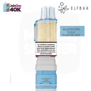 Cartouche Elfbar JoinOne 40K Blueberry Sour Raspberry avec étiquette bleue