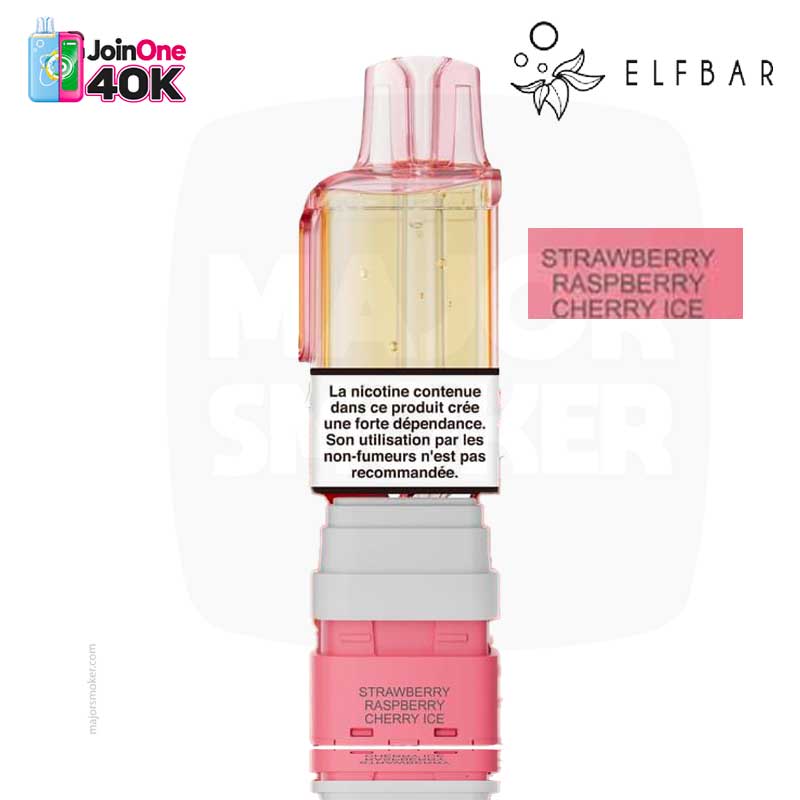 cartouche JoinOne 40K strawberry_raspberry_cherry_ice elfbar Cartouche Elfbar JoinOne 40K Strawberry Raspberry Cherry Ice