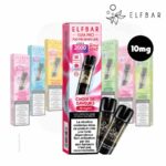 Gamme de pods Elfbar Elfa Pro 2 ml pré-remplis avec choix de saveurs, pastille noire 10 mg