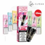Pods Elfbar Elfa Pro 2 ml au choix de saveurs, 7 boîtes de 2 pods, pastille rouge 20 mg